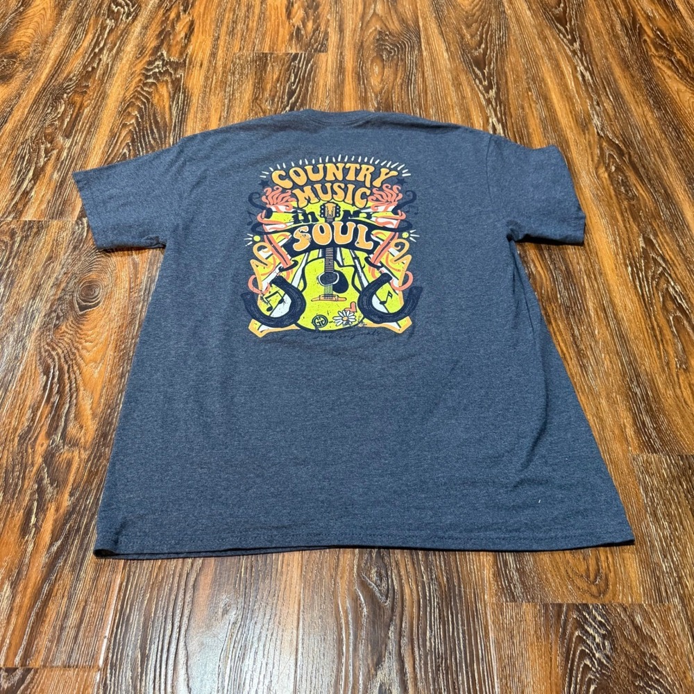 Girlie Girl Originals Country Music‎ In My Soul Navy Heather Graphic T-Shirt M